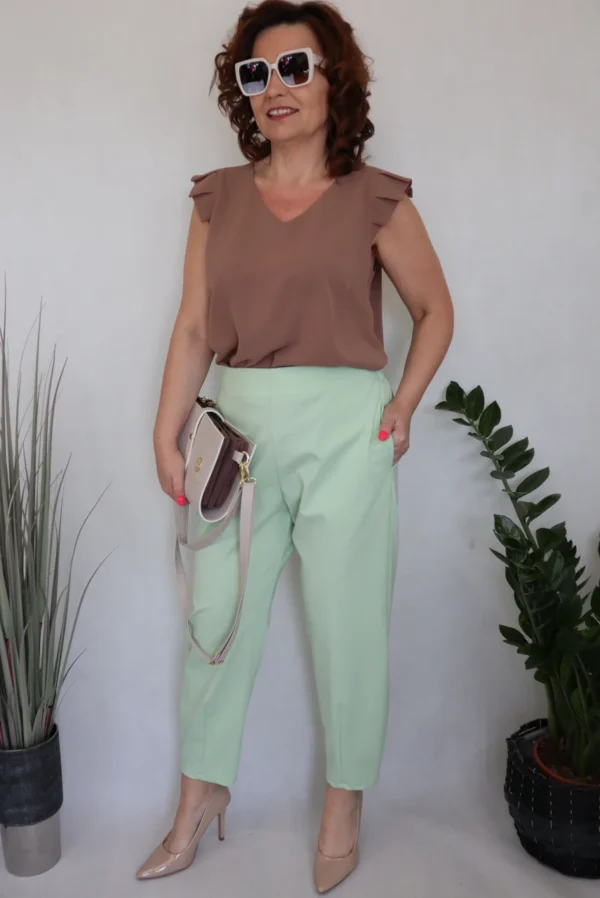 Spodnie WENDY TRENDY pistacja - obrazek 3